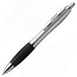 Ручка шарик/автомат "St.Peterburg" 0,7 мм, пласт./метал., серебристый/черный, стреж. синий