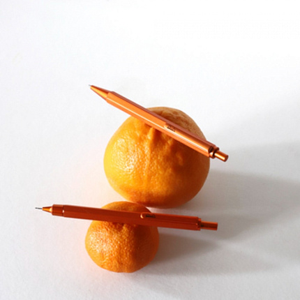 Ручка шарик. "scRipt" 0,7 мм, метал., оранжевый, стерж. черный