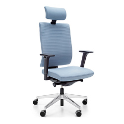 Кресло д/руководителя Profim Xenon 11SL P61PU Aluminium,ткань, цвет синий