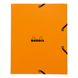 Папка на резинках А5 40 мм. "Rhodia" карт., оранжевый