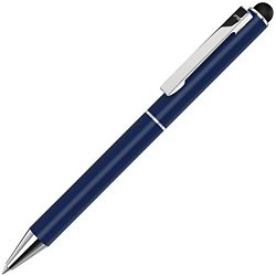 Ручка шарик/автомат "Straight Si Touch" 0,7 мм, метал., со стилусом, т.-синий/серебристый, стерж. синий
