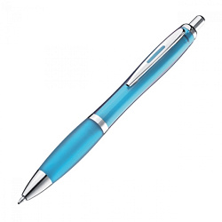 Ручка шарик/автомат "Moscow" 0,7 мм, пласт./метал., голубой, стерж. синий