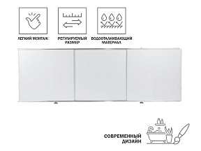 Экран под ванну 1,5 м, белый матовый, PERFECTO LINEA