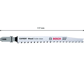Пилка лобз. по дереву T308 B Expert ""Wood 2-side clean"" BOSCH (5 шт.)