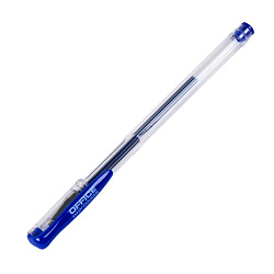 Ручка гелевая "Office Products" 0,5 мм, пласт., прозр., стерж. синий