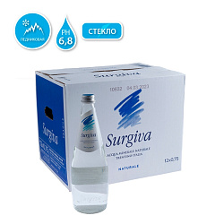 Вода питьевая "Surgiva" негазир., 0,75 л., 12 бут., стекл. бутылка