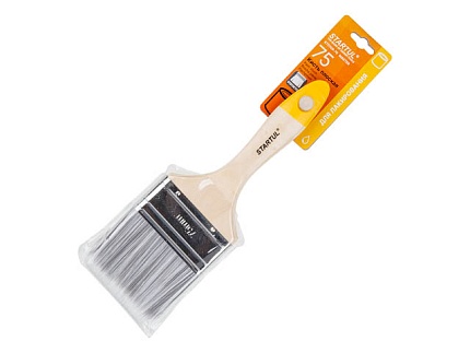 Кисть плоская 3""-75мм синтет. щетина (лаки) STARTUL MASTER