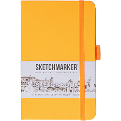 Скетчбук "Sketchmarker" 9*14 см, 140 г/м2, 80 л., оранжевый неон