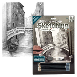 Набор для творчества, 22*29 см "Венецианский мост", картины по номерам карандашами