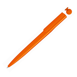 Ручка шарик/автомат "Pet Pen Recycled" 1,0 мм, пласт. перераб., глянц., оранжевый, стерж. синий