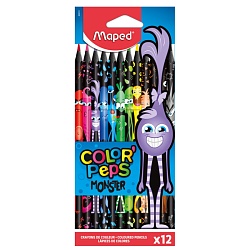 Цв. карандаши 12 шт. "Color' Peps Monster"