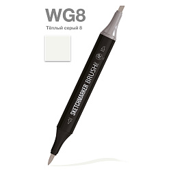 Маркер перм., худ. "Sketchmarker Brush" двусторонний, WG8, теплый серый 8