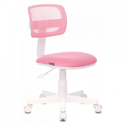 Кресло детское Бюрократ CH-W299 сетчатая ткань, розовый, крестов. пластик, корпус белый