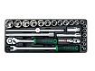 Набор-сет головок 1/2" 25предм. 6гр. 434х176мм TOPTUL