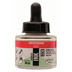 Краски жидкий акрил "Amsterdam" 822 жемчужный зеленый, 30 мл., банка