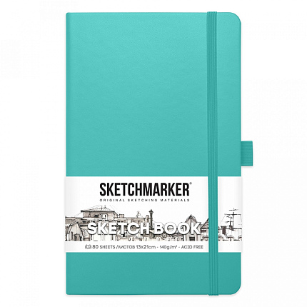 Скетчбук "Sketchmarker" 13*21 см, 140 г/м2, 80 л., фиолетовый пастельный