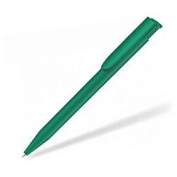 Ручка шарик/автомат "Happy" 1,0 мм, пласт., матов., т.-зеленый, стерж. синий