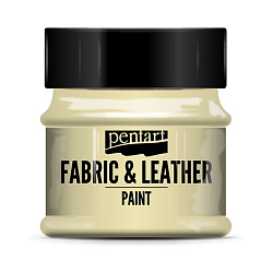 Краски д/текстиля "Pentart Fabric & Leather paint" бежевый, 50 мл, банка