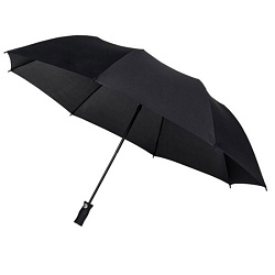 Зонт складной автомат. 120 см, ручка пласт. "GF-600-8120" ветрозащитный, 2-х секционный, черный