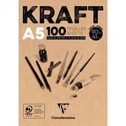 Блок-склейка "Kraft" А4, 90г/м2, 100л.