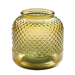 Подсвечник (ваза) стекл., 19 см "5949F737 Hurricane Diamond" упак., прозрачный/золотистый