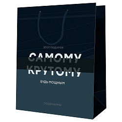 Пакет подарочный 26*32*12 см "Самому крутому", ламинированный