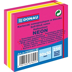 Бумага д/з на кл. осн. 50*50 мм "Donau" 250 л., розовый