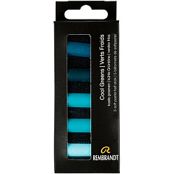 Пастель мягкая "Rembrandt Half Pastel" набор, 5 цв., холодные зеленые