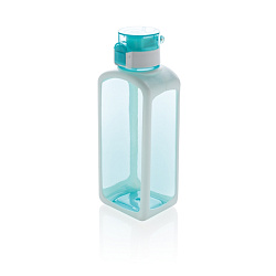 Бутылка д/воды 600 мл. "P436.255" пласт./силикон., прозрачный/бирюзовый