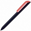 Ручка шарик/автомат "Flow Pure GOM KF" 1,0 мм, пласт., матов., черный/неоновый розовый, стерж. синий