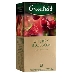 Чайный напиток "Greenfield" 25 пак*1,5 гр., с аром. малины и вишни, Cherry Blossom