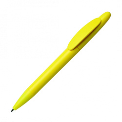 Ручка шарик/автомат "Icon MATT" 1,0 мм, пласт., матов., желтый, стерж. синий