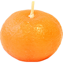 Свеча декоративная "Мандарин большой" 5*6 см, ароматизированная, оранжевый
