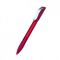 Ручка шарик/автомат "Hattrix Clear SG MC" 1,0 мм, пласт./метал., прозр., т.-красный, стерж. синий