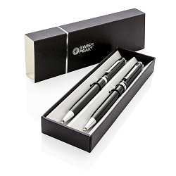 Набор ручка шарик/автомат+карандаш автомат. 0,7 мм "Luzern" черный/серебристый, подарочн. футляр