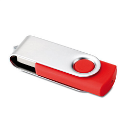 Карта памяти USB Flash 2.0 4 Gb "Twister/MO1001a-05" пласт./метал., упак., красный/серебристый