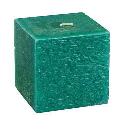 Свеча декоративная 47*47*65 мм "Куб" зеленый