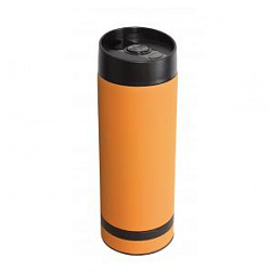 Кружка термическая метал./пласт., 380 мл. "Flavoured" упак., оранжевый/черный