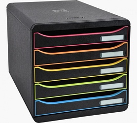 блок из  5-ти лотков закрытый черный "BlackOffice Big Box Plus"