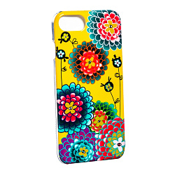 Чехол-клипкейс д/iPhone 6S/7/8 "Dahlia" пласт., желтый/разноцветный