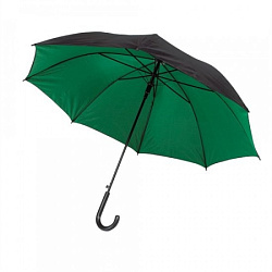 Зонт-трость п/автомат. 103 см, ручка пласт. "Doubly" черный/зеленый