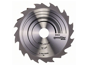 Диск пильный 190х30 мм 12 зуб. по дереву SPEEDLINE WOOD BOSCH