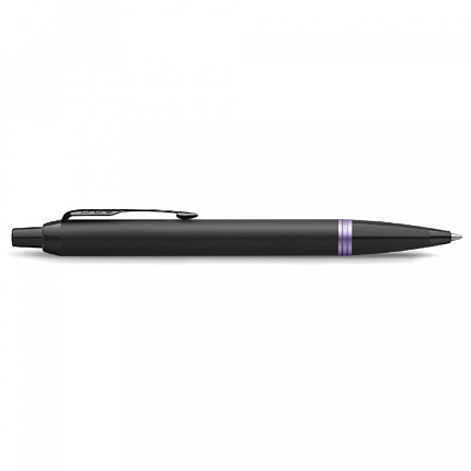 Ручка шарик/автомат "IM Vibrant Rings K315 Amethyst Purple PVD" 1 мм, метал., подарочн. упак., черный/фиолетовый, стерж. синий