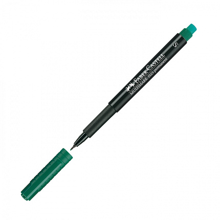 Маркер перм., д/CD/пленки/графопр. "Multimark" 0,4 мм, с ластиком, зеленый