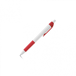 Ручка шарик/автомат "Aero" 0,7 мм, пласт., глянц., белый/красный, стерж. синий