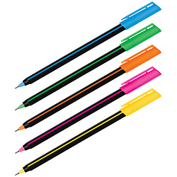 Ручка шариковая Luxor "Stick Soft Touch" синяя, 0,7мм, корпус ассорти 19700/50BX