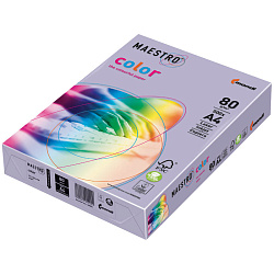 Бумага цветная A4, 80г/м, 500 л. "Maestro Color" бледно-лиловый