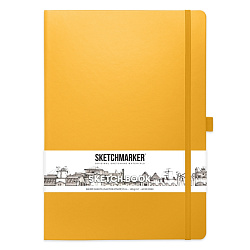Скетчбук "Sketchmarker" 21*29,7 см, 140 г/м2, 80 л., желтый