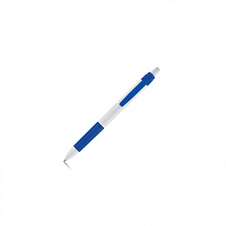 Ручка шарик/автомат "Aero" 0,7 мм, пласт., глянц., белый/синий, стерж. синий