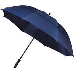 Зонт-трость п/автомат. 120 см, ручка прорезин. "GP-99" ветрозащитный, т.-синий
